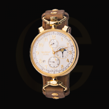 WRIGHT BROTHERS AVIATOR CHRONOGRAPH 31679 MOONPHASE GOLD