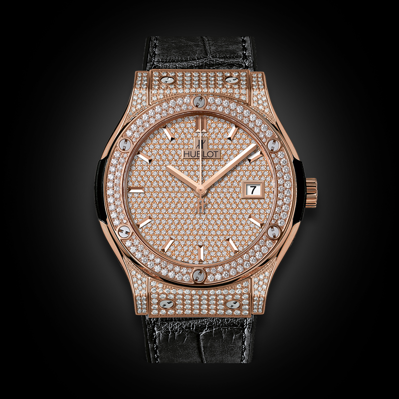 Hublot Classic Fusion King Gold Full Pavé